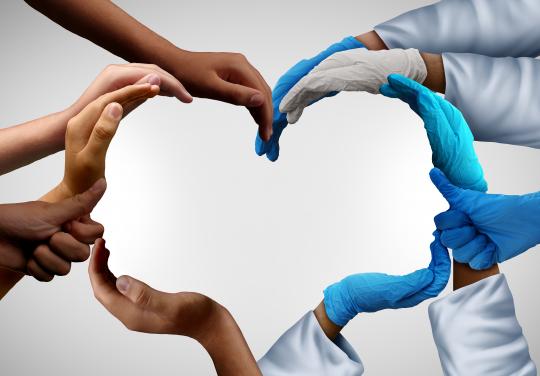 mains union fédération pro de santé