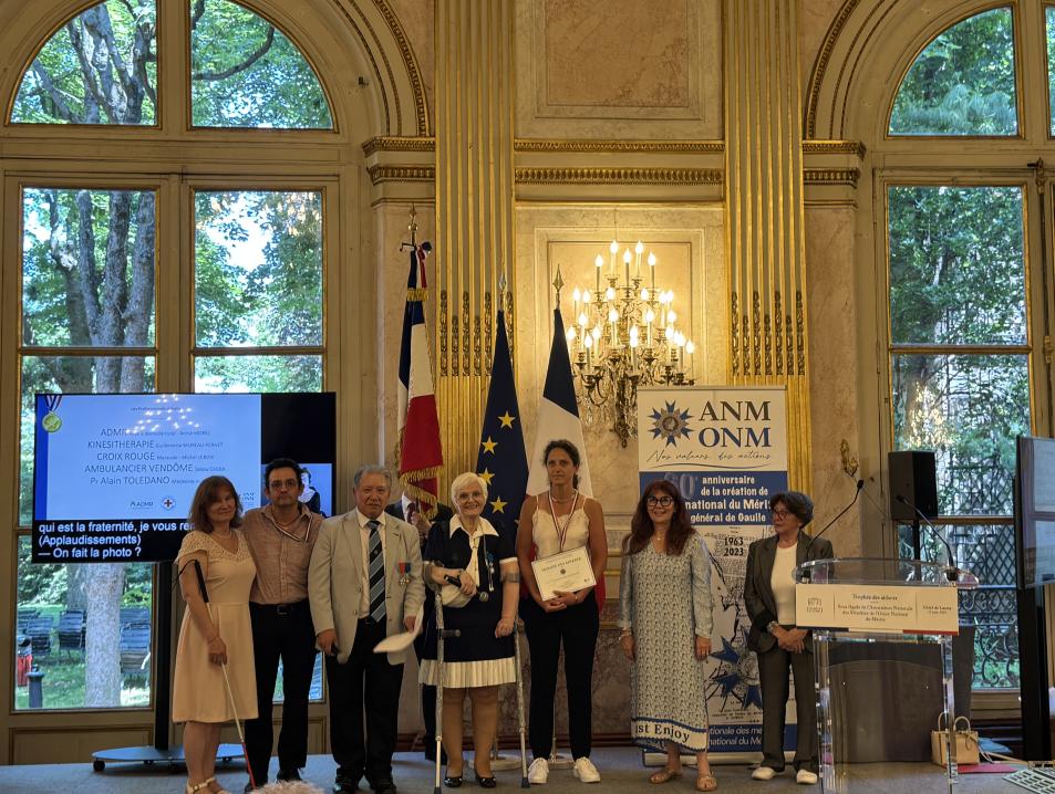 Guillemette Moreau-Pernet lors de la remise du Trophée des aidants